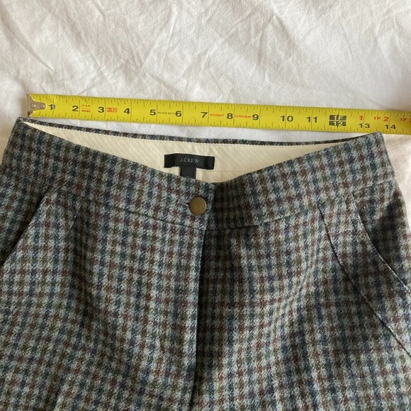 JCrew Wide Leg Plaid Wool Cropped Pants, size 2 - Picture 6 of 6